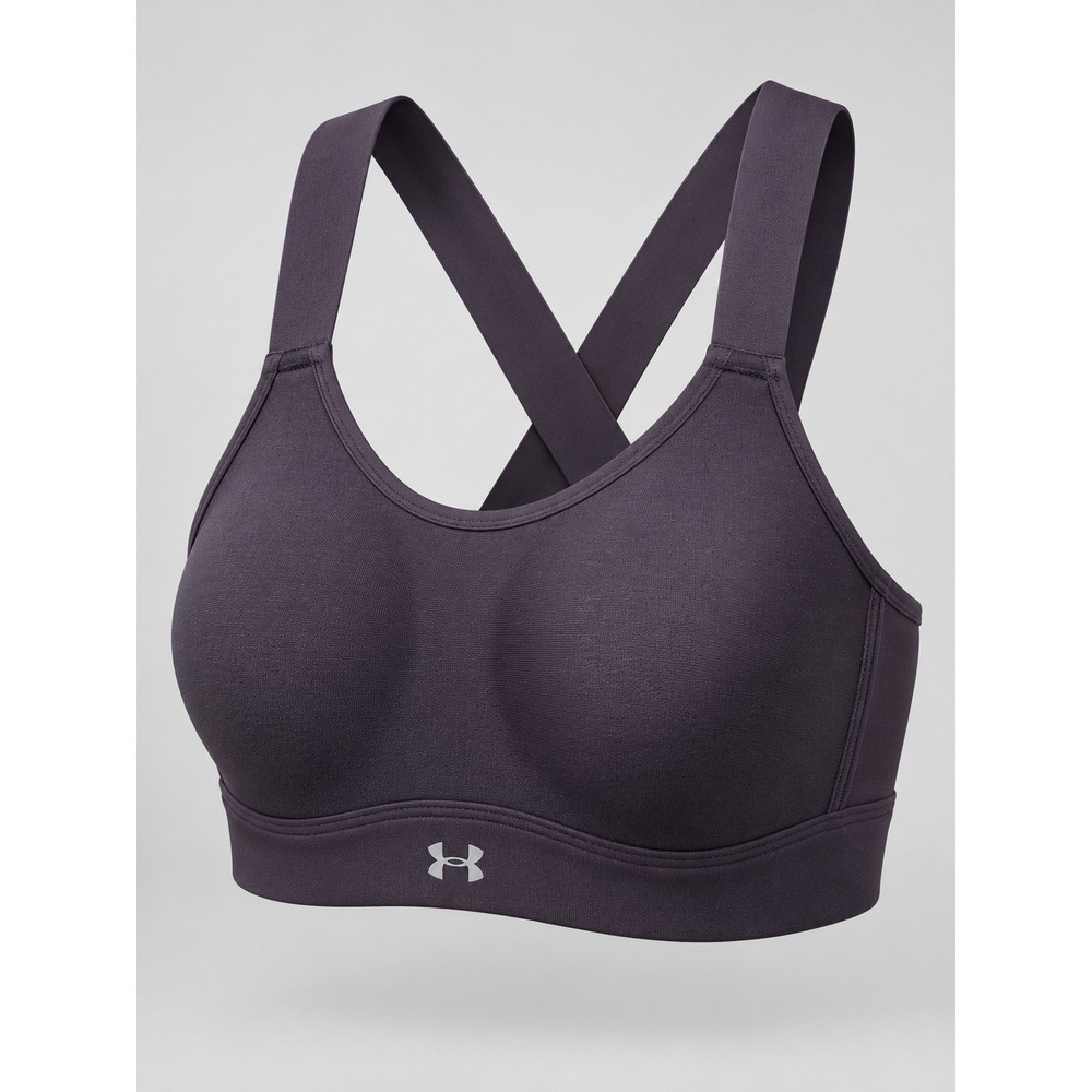 Under Armour Purple Mid Crossback Sports Bra Size M Athletic Gym Yoga